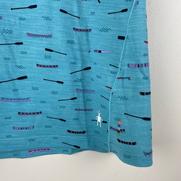 Smartwool Merino 150 Short Sleeve Paddle & Canoe Print NWT - Picture 4 of 8